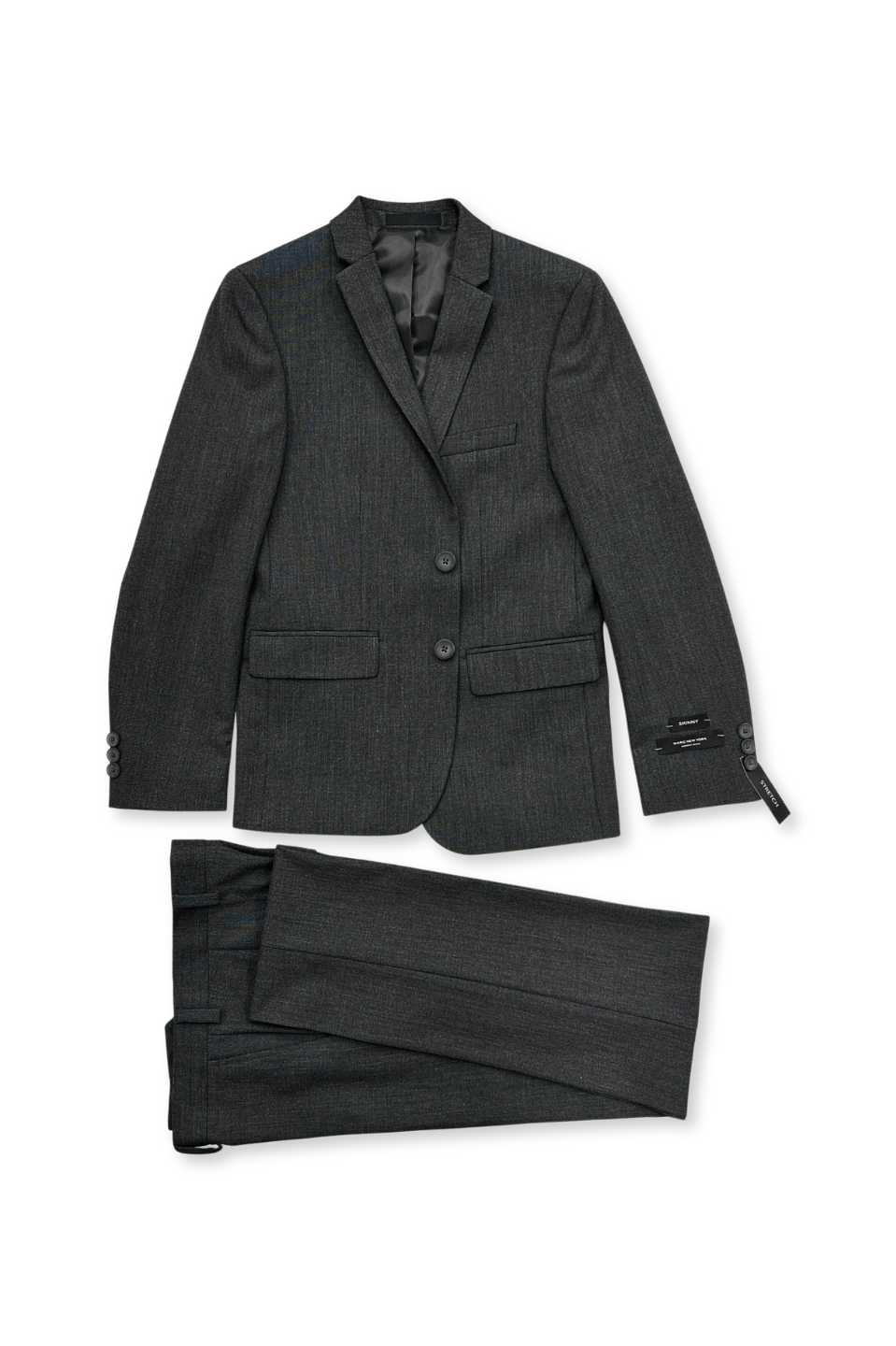 Marc New York Boys Skinny Solid Charcoal Grey Suit-NorthBoys