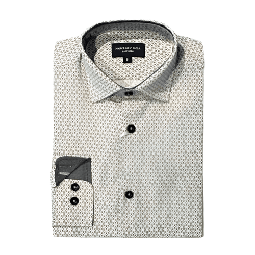 Marcelo D'Liola Boys Blianco Print Dress Shirt - NorthBoys