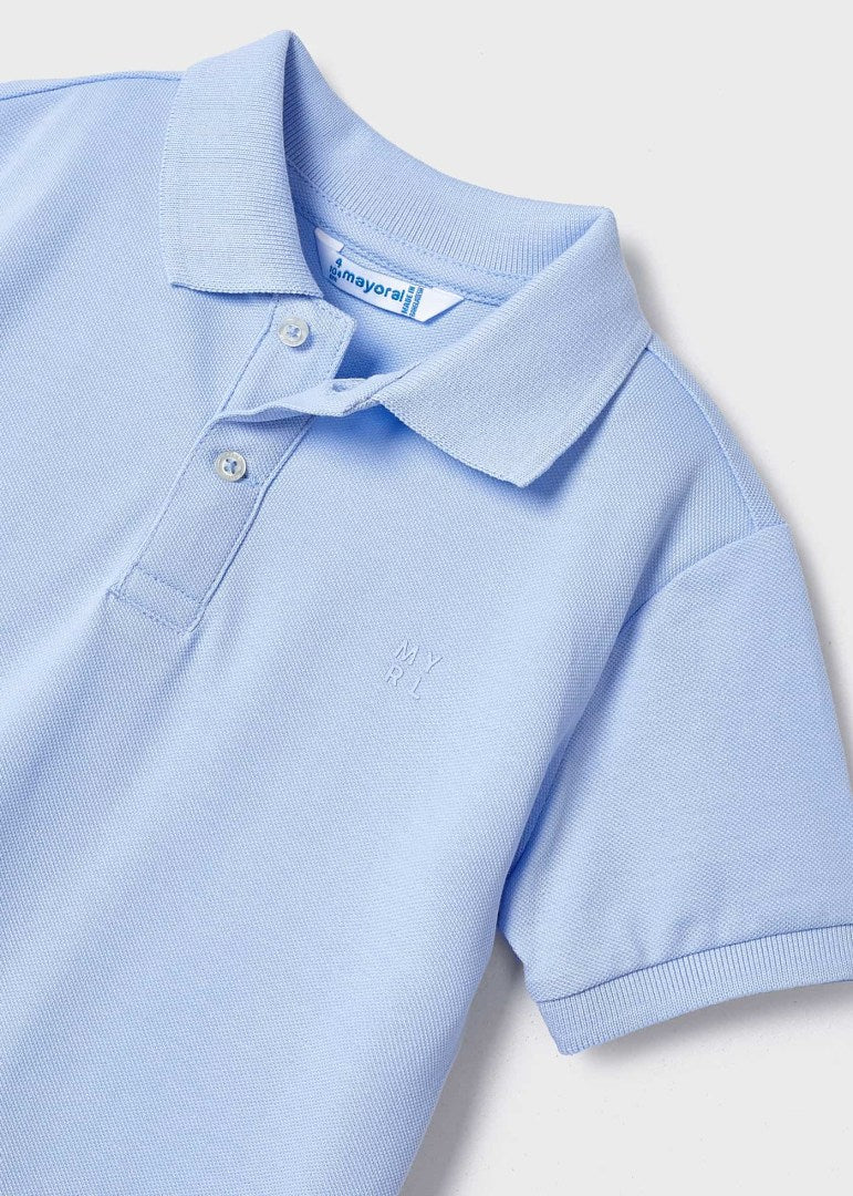 Mayoral Mini Basic Short Sleeve Polo_Blue 150 - 85 - NorthBoys