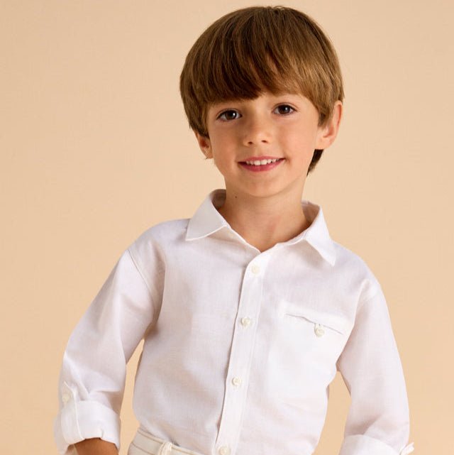 Mayoral Mini Long Sleeve Linen Shirt_ 3121 - NorthBoys