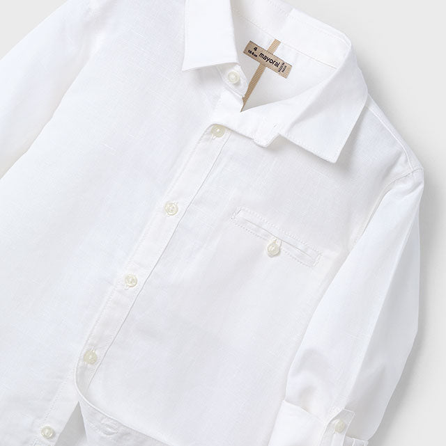 Mayoral Mini Long Sleeve Linen Shirt_ 3121 - NorthBoys