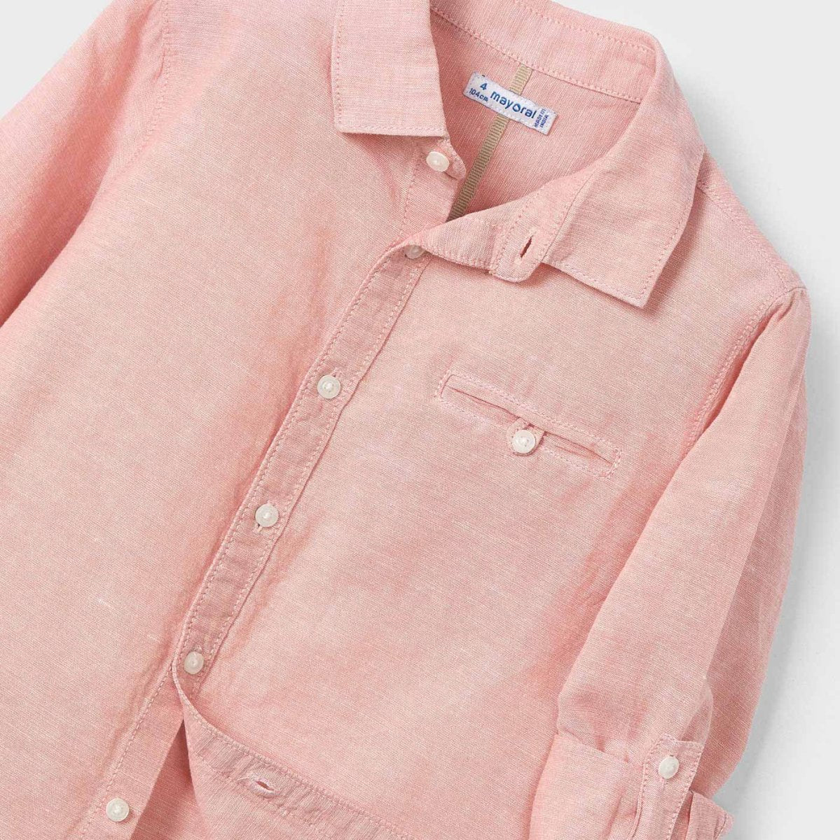 Mayoral Mini Long Sleeve Linen Shirt_ 3121 - NorthBoys