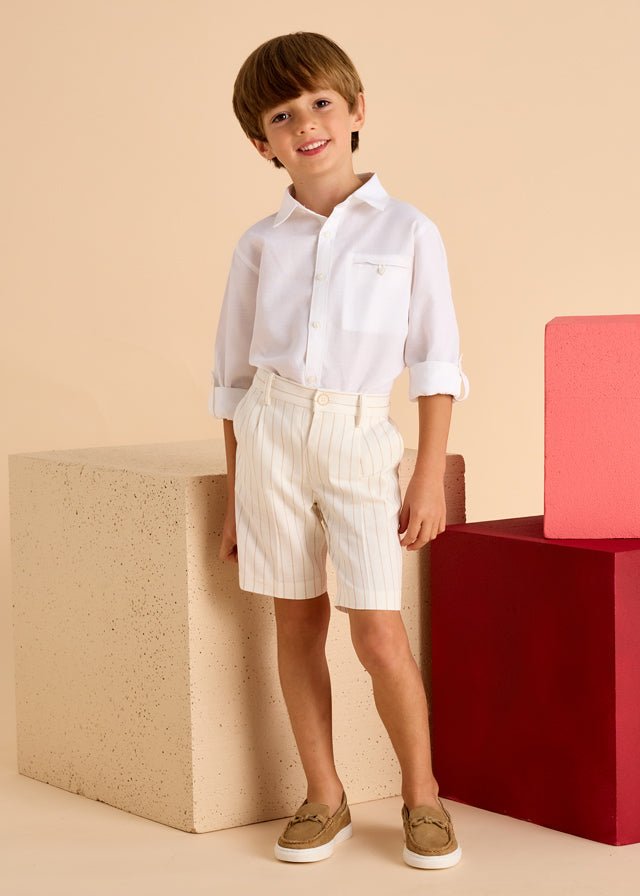 Mayoral Mini Long Sleeve Linen Shirt_ 3121 - NorthBoys