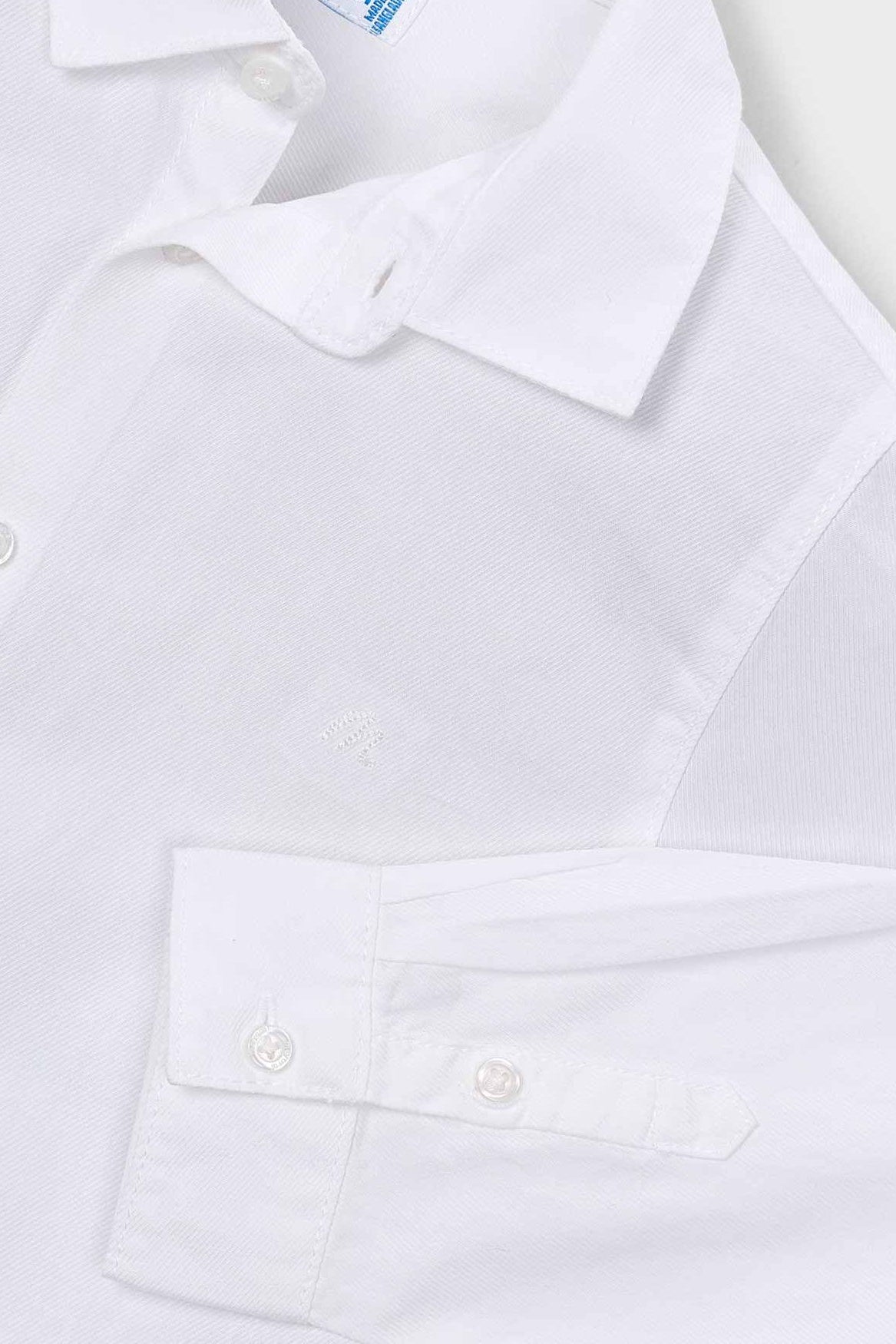 Mayoral Mini Boys Button-up Long Sleeve Shirt white