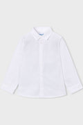 Mayoral Mini Boys Button-up Long Sleeve Shirt white