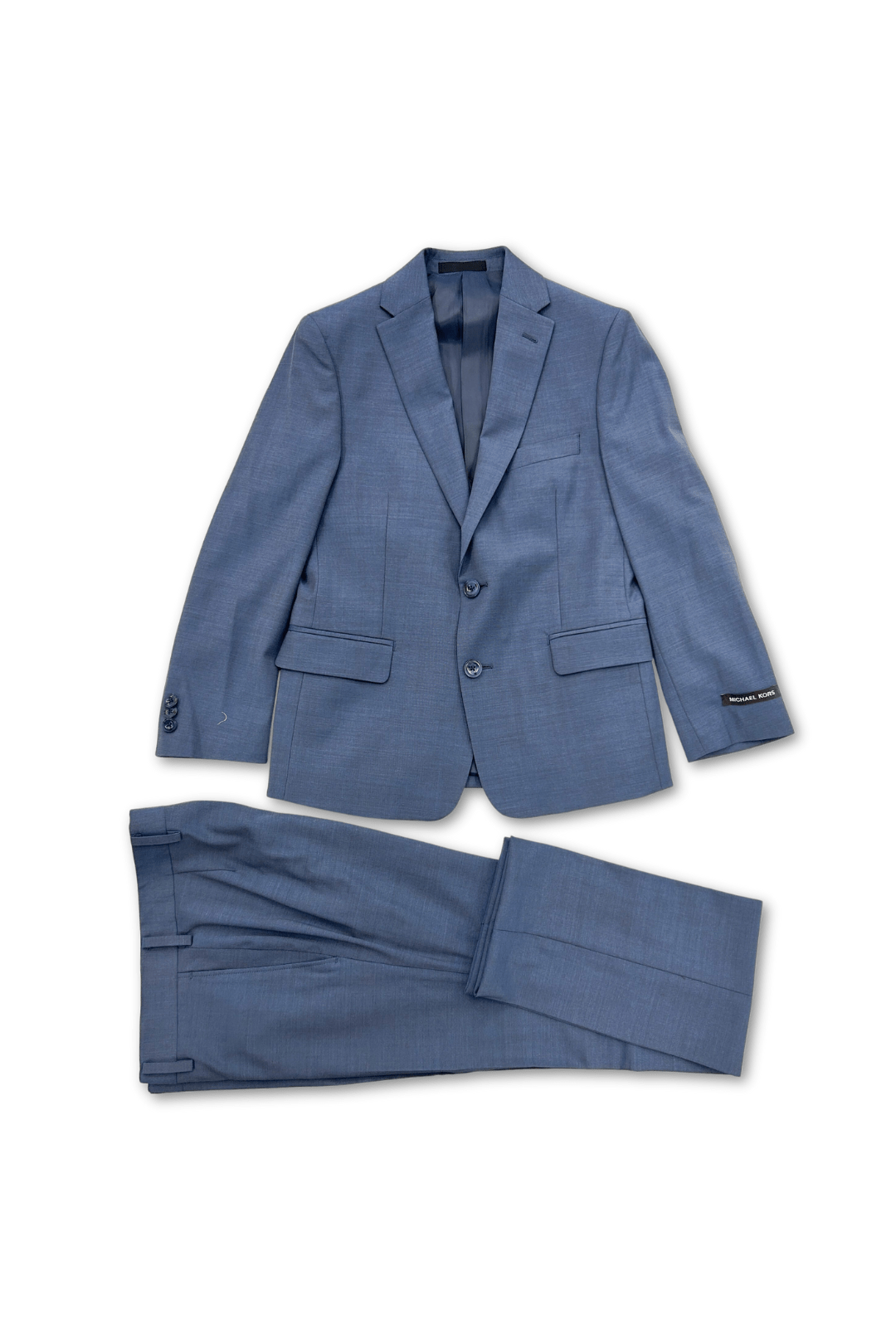 Michael Kors Boys Bright Blue Solid Wool Suit-NorthBoys
