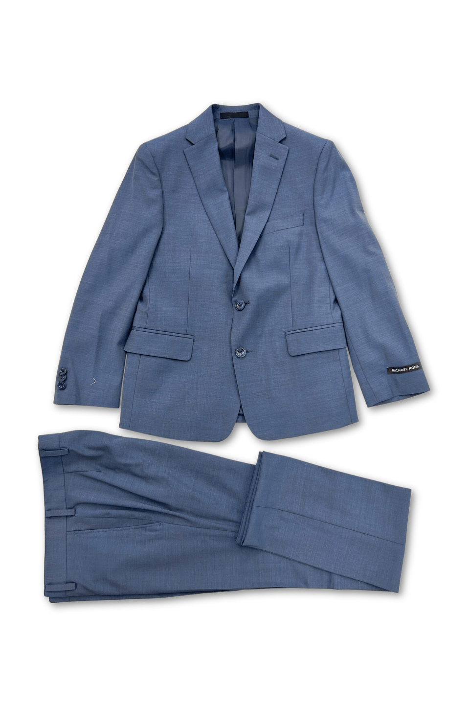 Michael Kors Boys Husky Bright Blue Wool Suit-NorthBoys