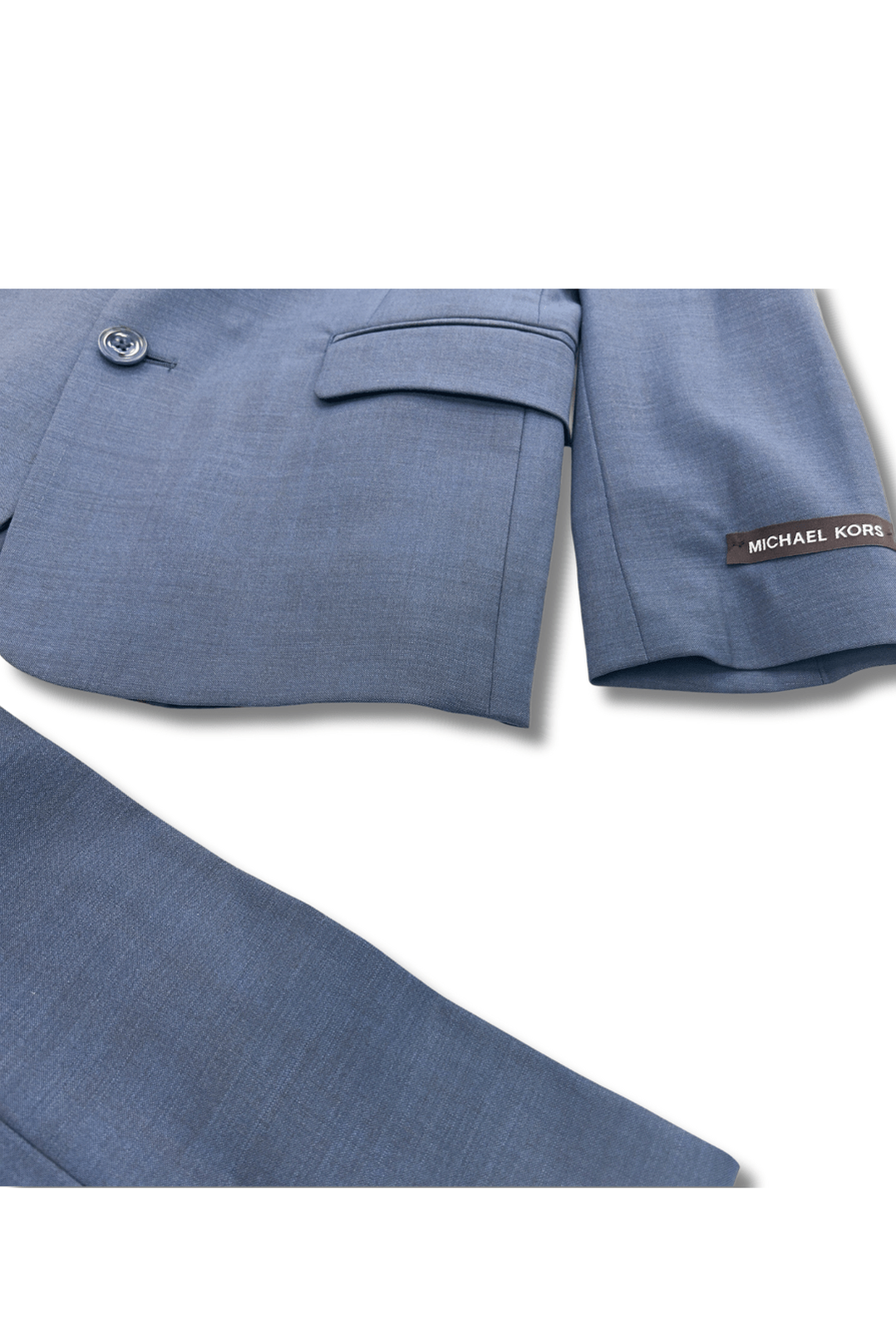 Michael Kors Boys Husky Bright Blue Wool Suit-NorthBoys