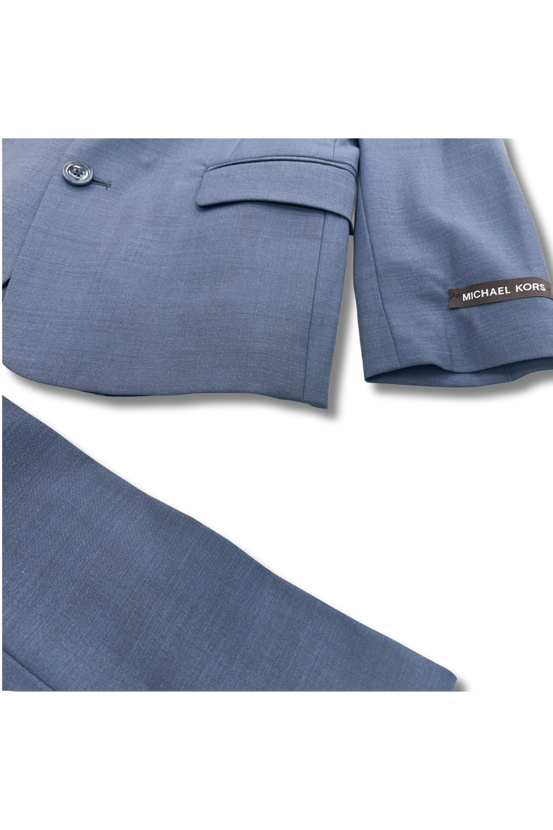 Michael Kors Boys Husky Bright Blue Wool Suit-NorthBoys