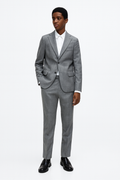 Michael Kors Boys Light Grey Mini Grid Wool Suit-NorthBoys