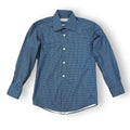 Boys Patterned Navy Dress Shirt - NorthBoys