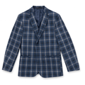 Michael Kors Boys Skinny Blue/White Plaid Sports Jacket-NorthBoys