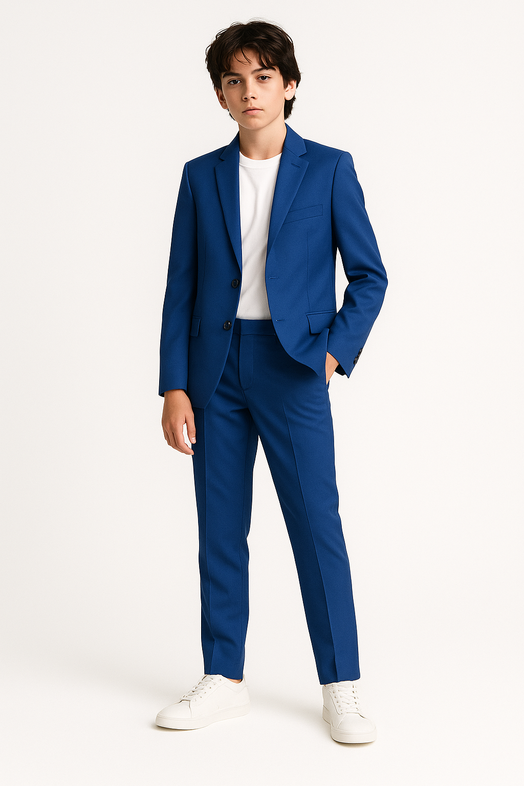 Michael Kors Boys Skinny Fit Mid-Blue Suit