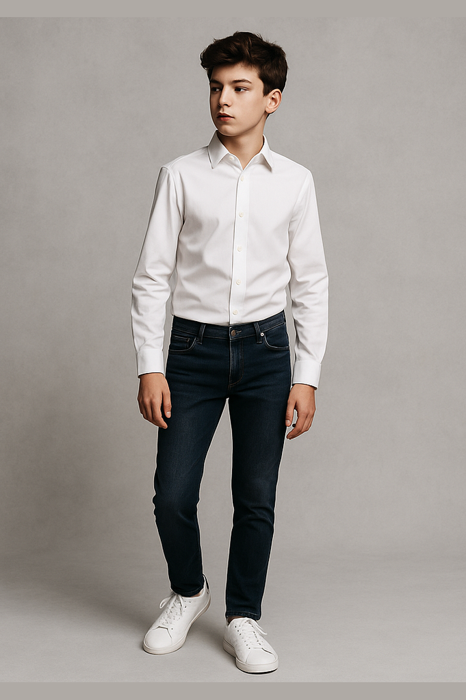 Michael Kors Boys White Cotton Dress Shirt