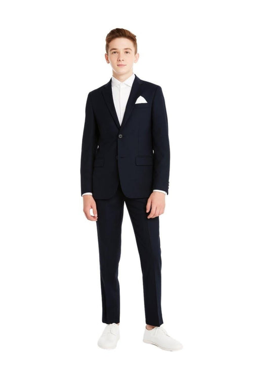 Nice Threads Boys Slim Fit Stretch Navy Suit Pants-NorthBoys