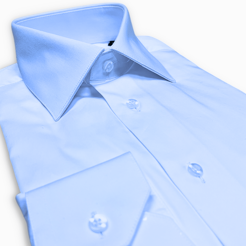 NorthBoys Mens Tailored Fit Light Blue Premium Cotton Dress Shirt - NorthBoys