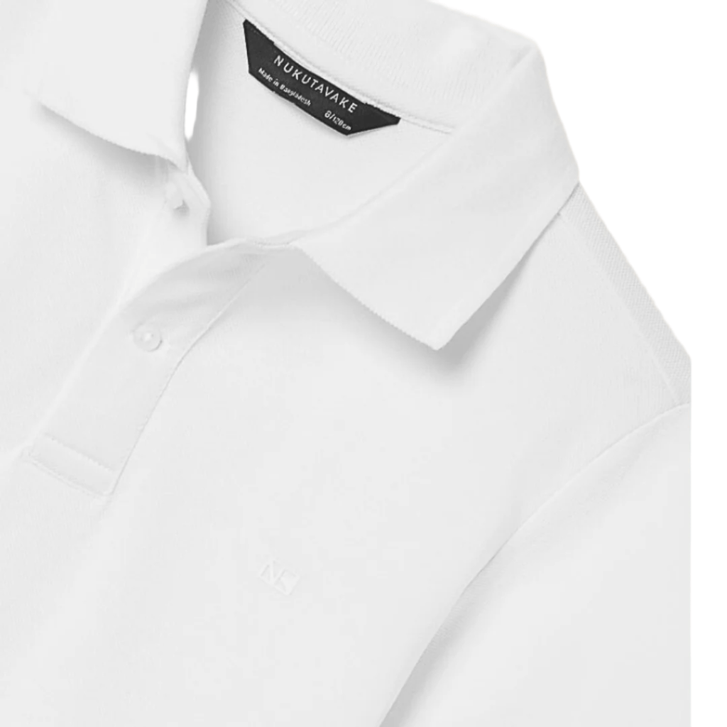 Nukutavake Basic Short Sleeve White Polo - NorthBoys