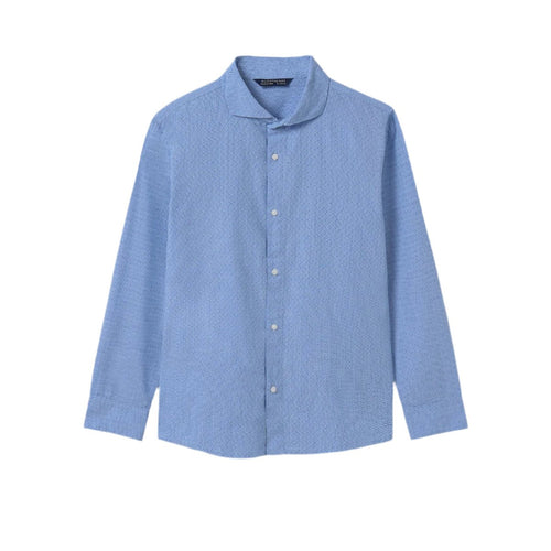 Nukutavake Boys Long Sleeve Micro Print Shirt_ 6142 - NorthBoys