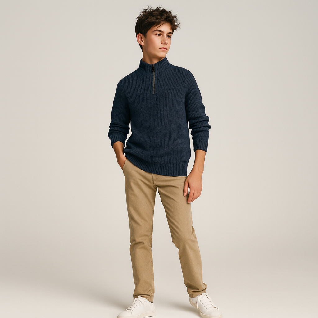 Nukutavake Boys Quarter Zip Sweater_ 7304