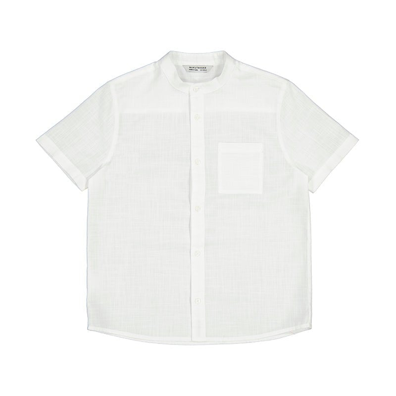 Nukutavake Boys Short Sleeve Mandarin Collar Dress Shirt_ 6118 - NorthBoys