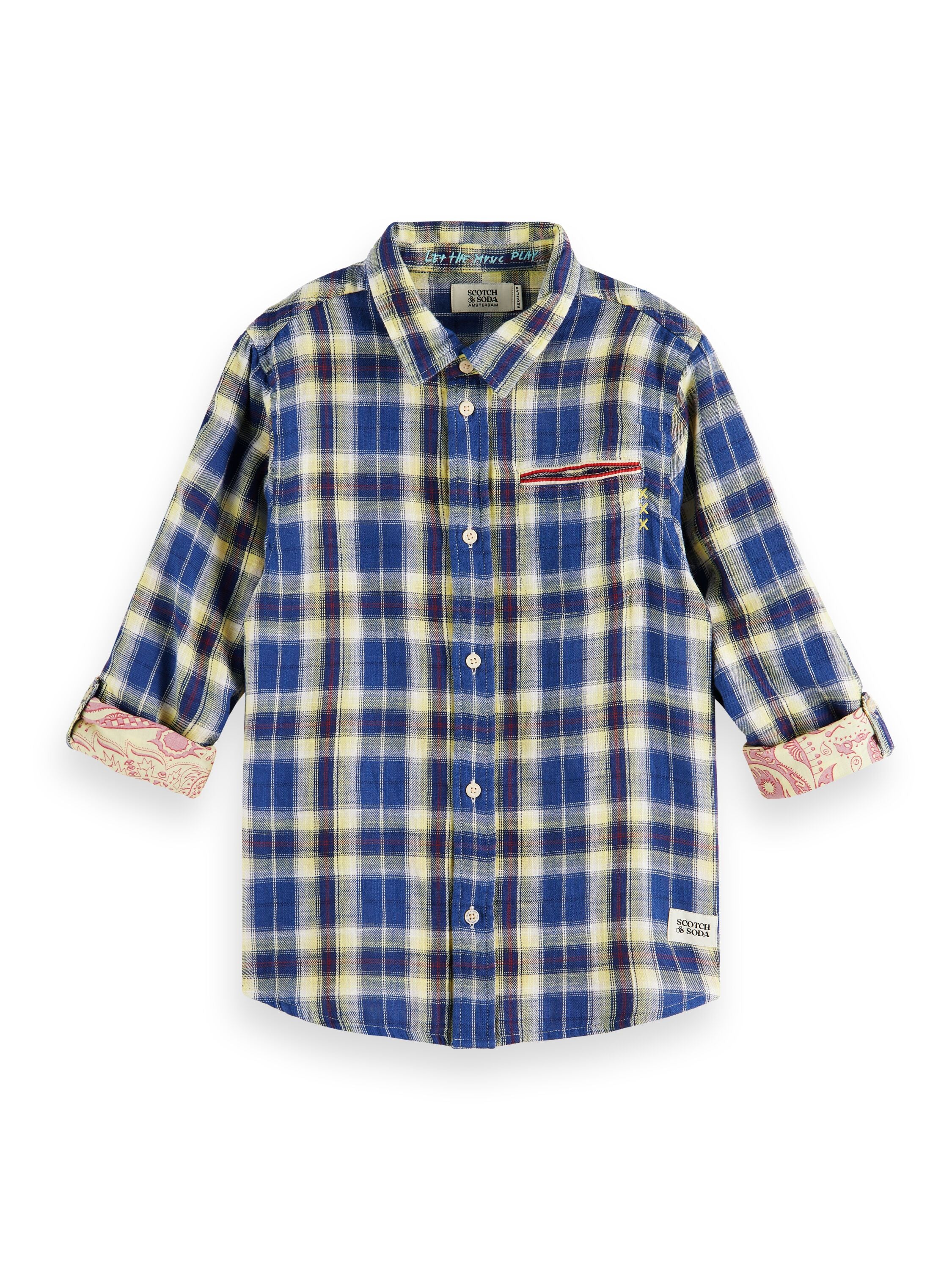 Scotch & Soda Boys Yellow/Blue Check Shirt_173655-6096 – NorthBoys