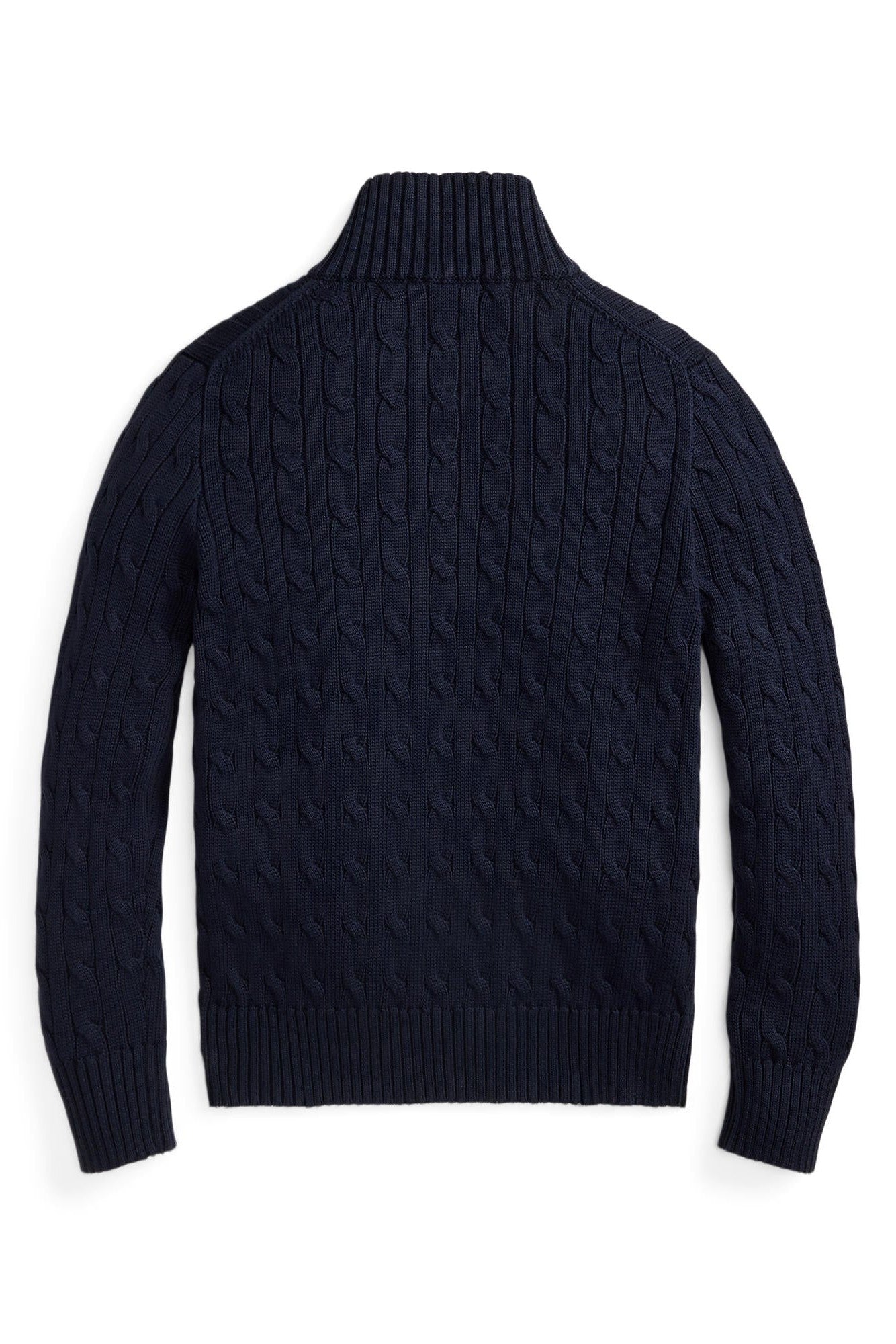 Ralph Lauren Boys Cable-Knit Cotton Quarter-Zip Sweater