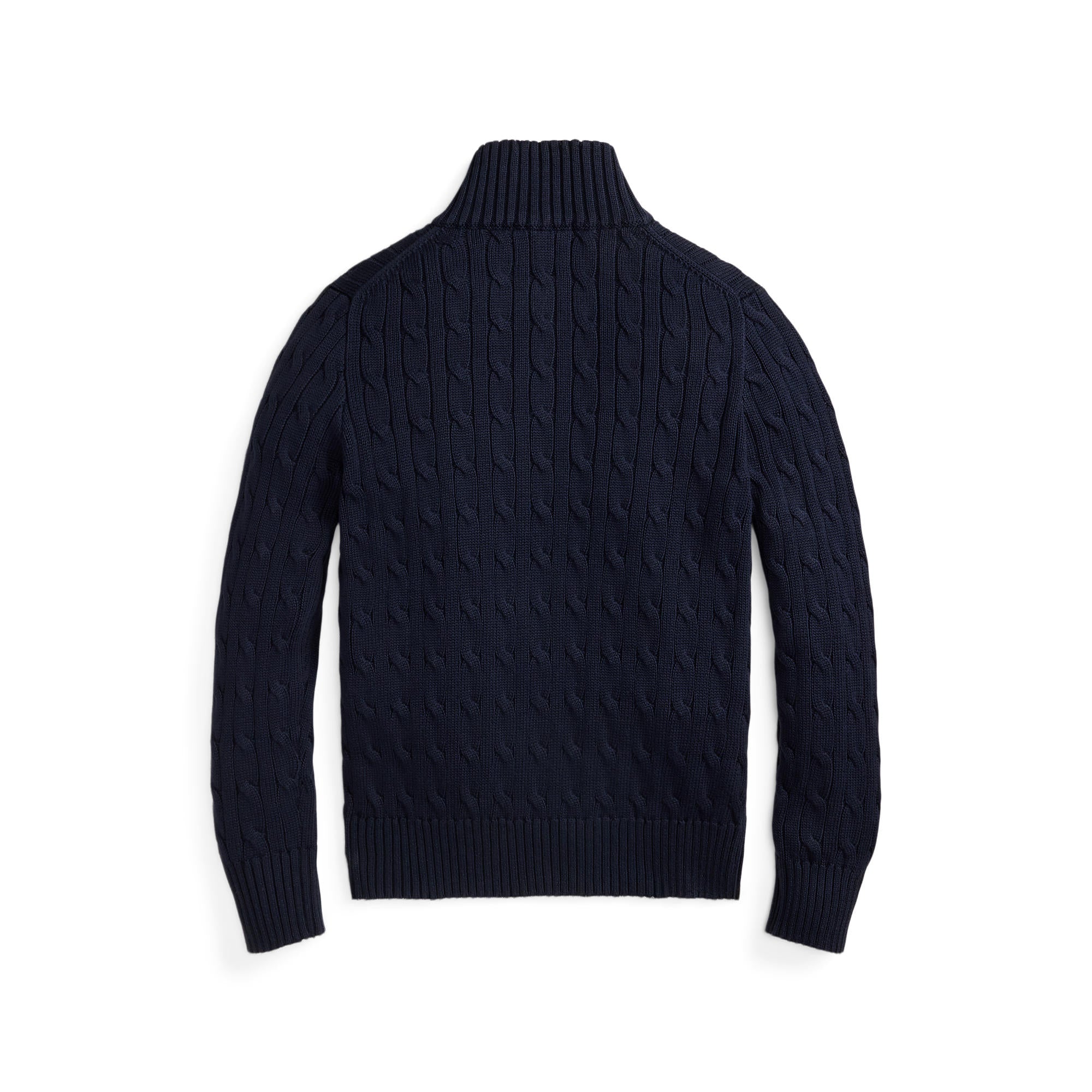 Ralph Lauren Boys Cable-Knit Cotton Quarter-Zip Sweater