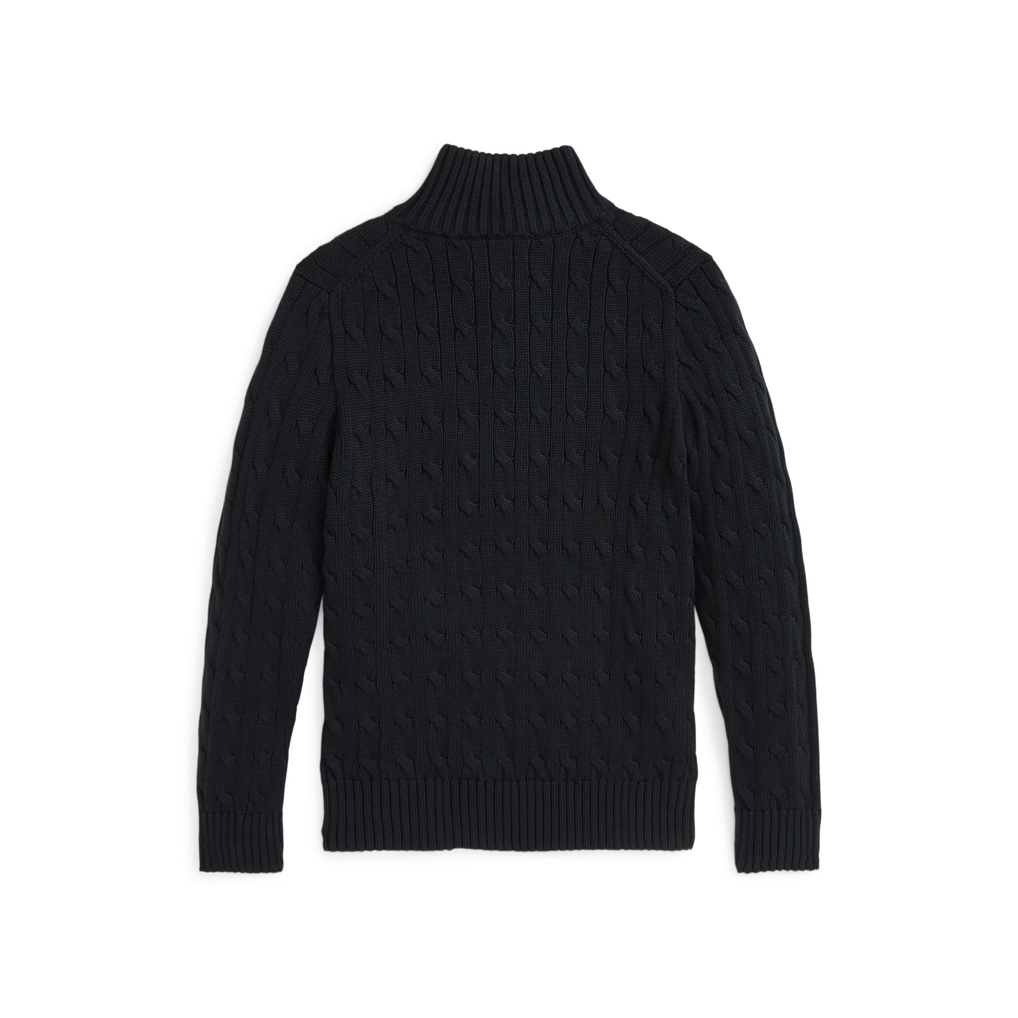 Ralph Lauren Boys Cable-Knit Cotton Quarter-Zip Sweater