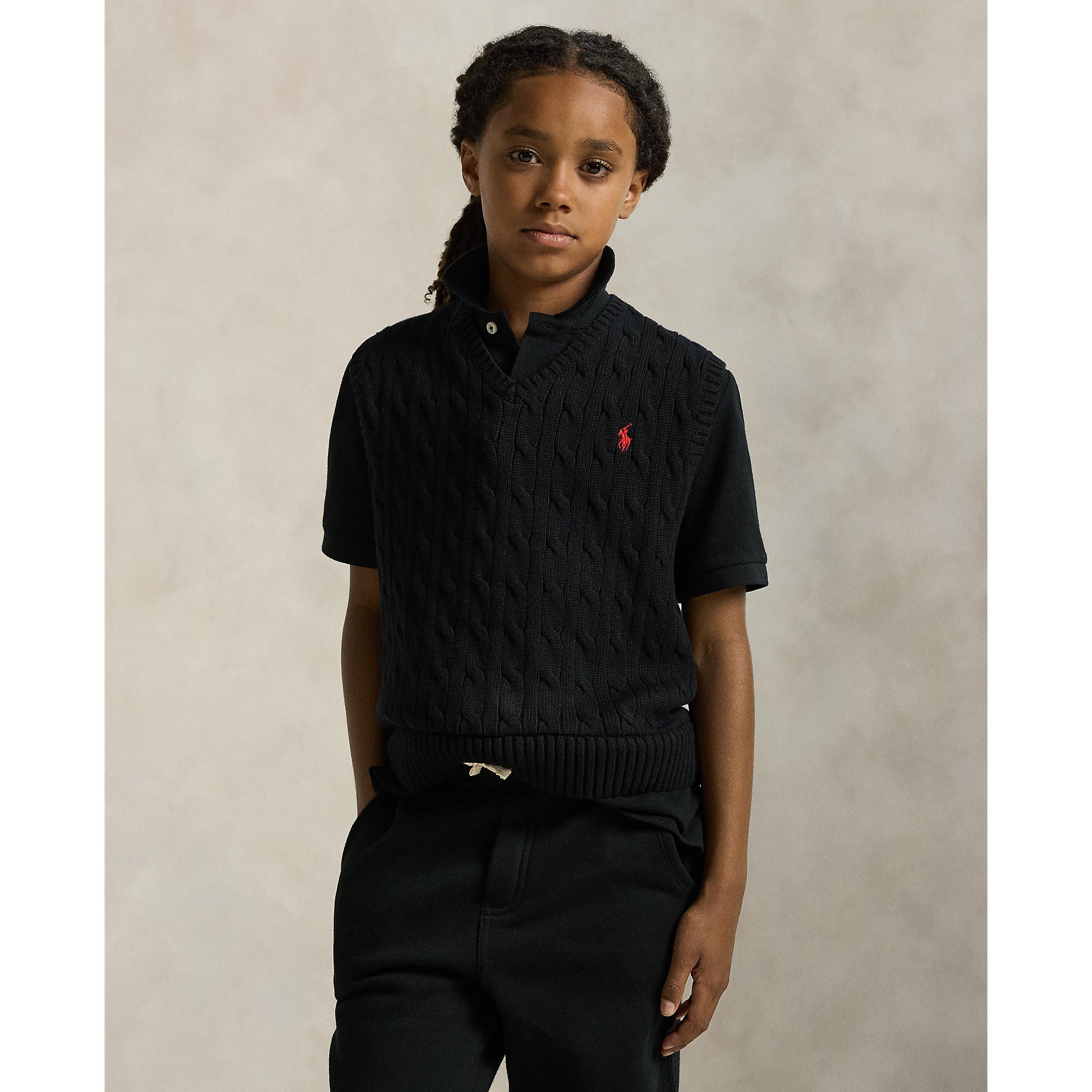 Polo Ralph Lauren Boys Cable Knit Cotton Vest