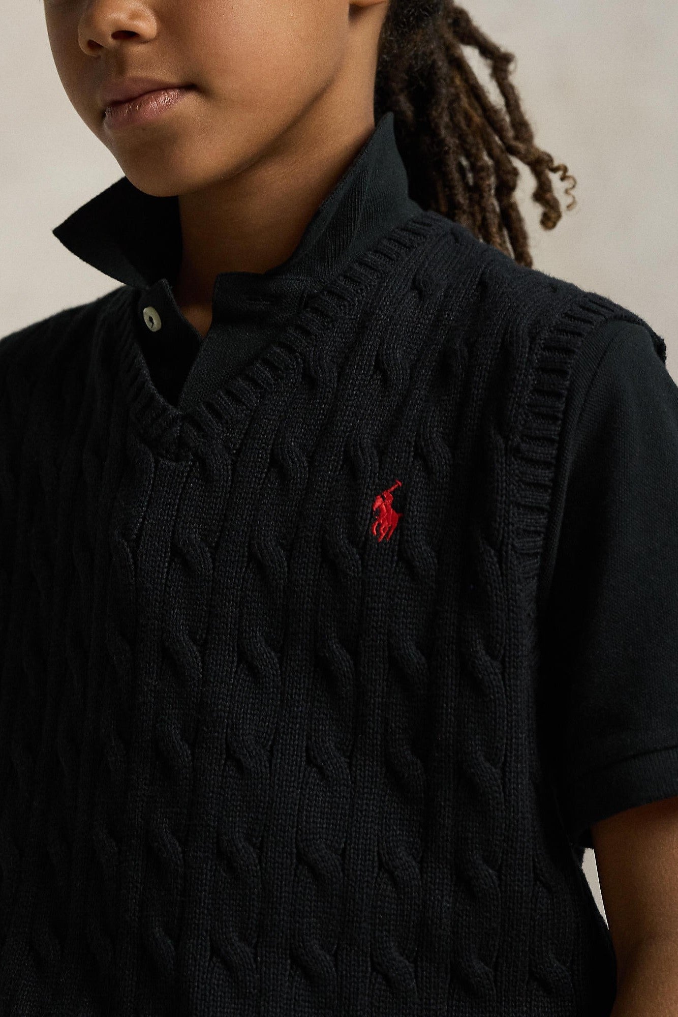Polo Ralph Lauren Boys Cable Knit Cotton Vest