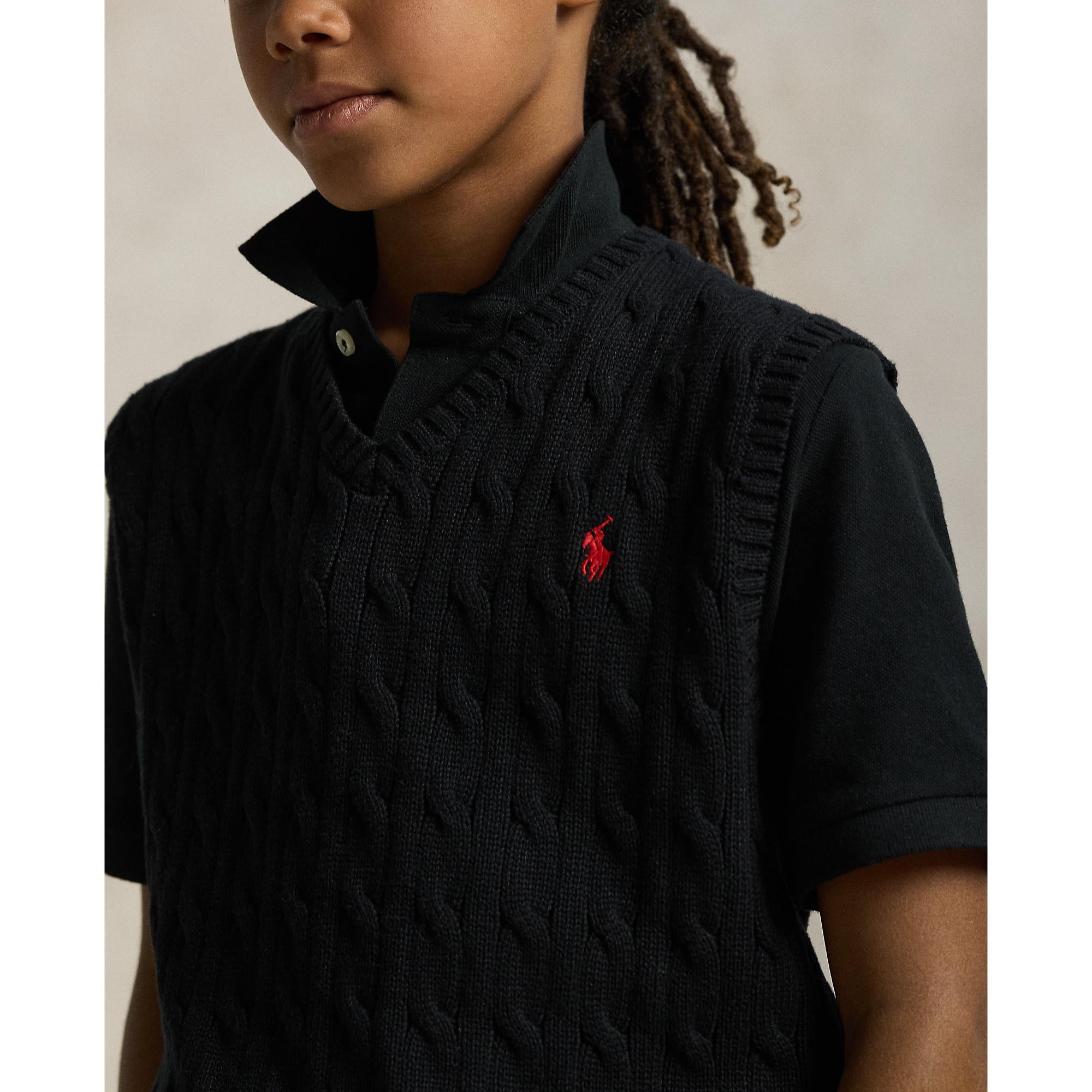 Polo Ralph Lauren Boys Cable Knit Cotton Vest