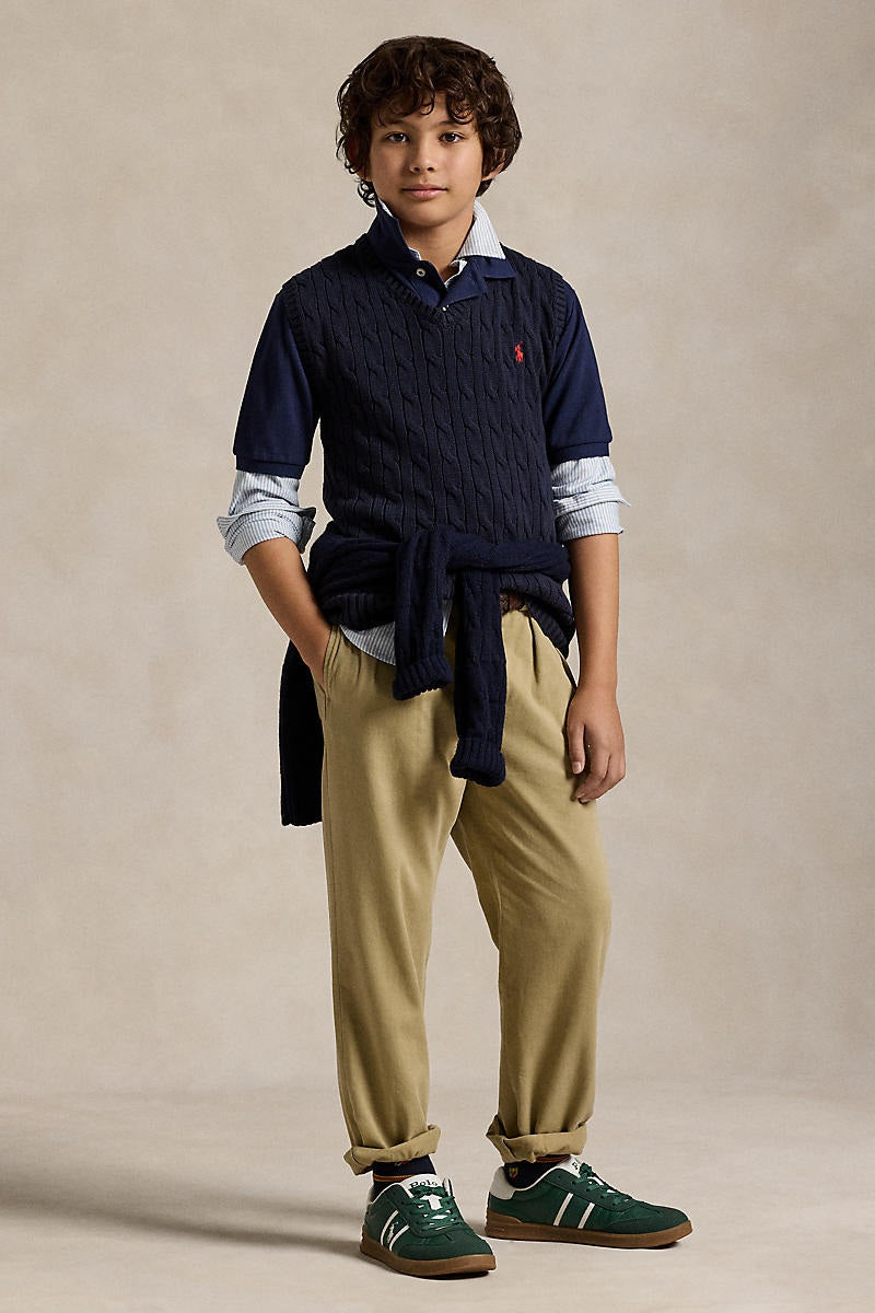Polo Ralph Lauren Boys Cable Knit Cotton Vest - NorthBoys
