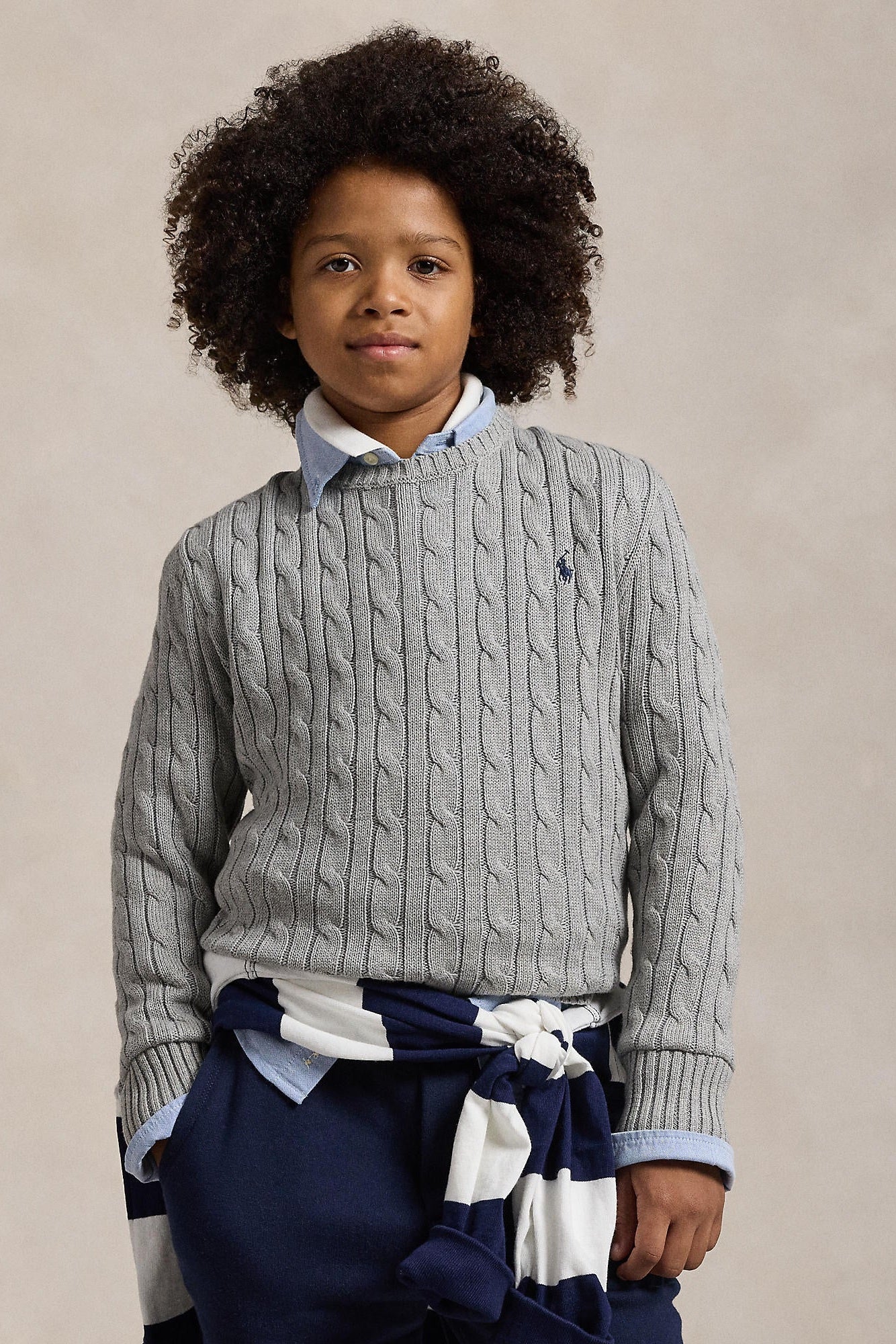 Polo Ralph Lauren Boys Combed Cotton Cable Knit Sweater