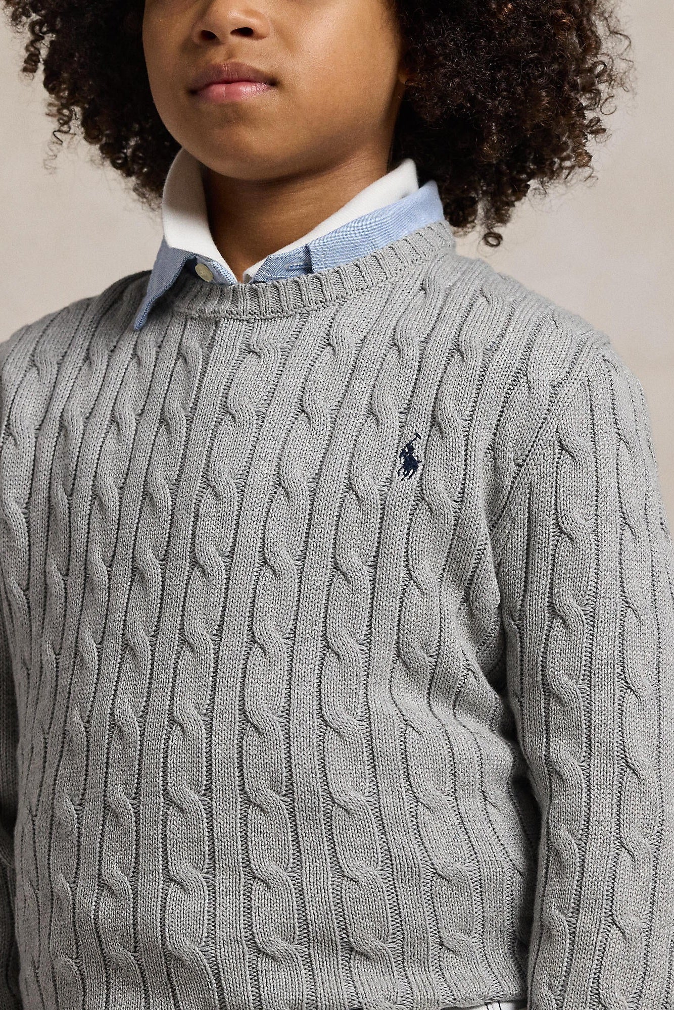 Polo Ralph Lauren Boys Combed Cotton Cable Knit Sweater
