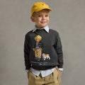 Ralph Lauren Boys Polo Bear Heathered Fleece Sweatshirt