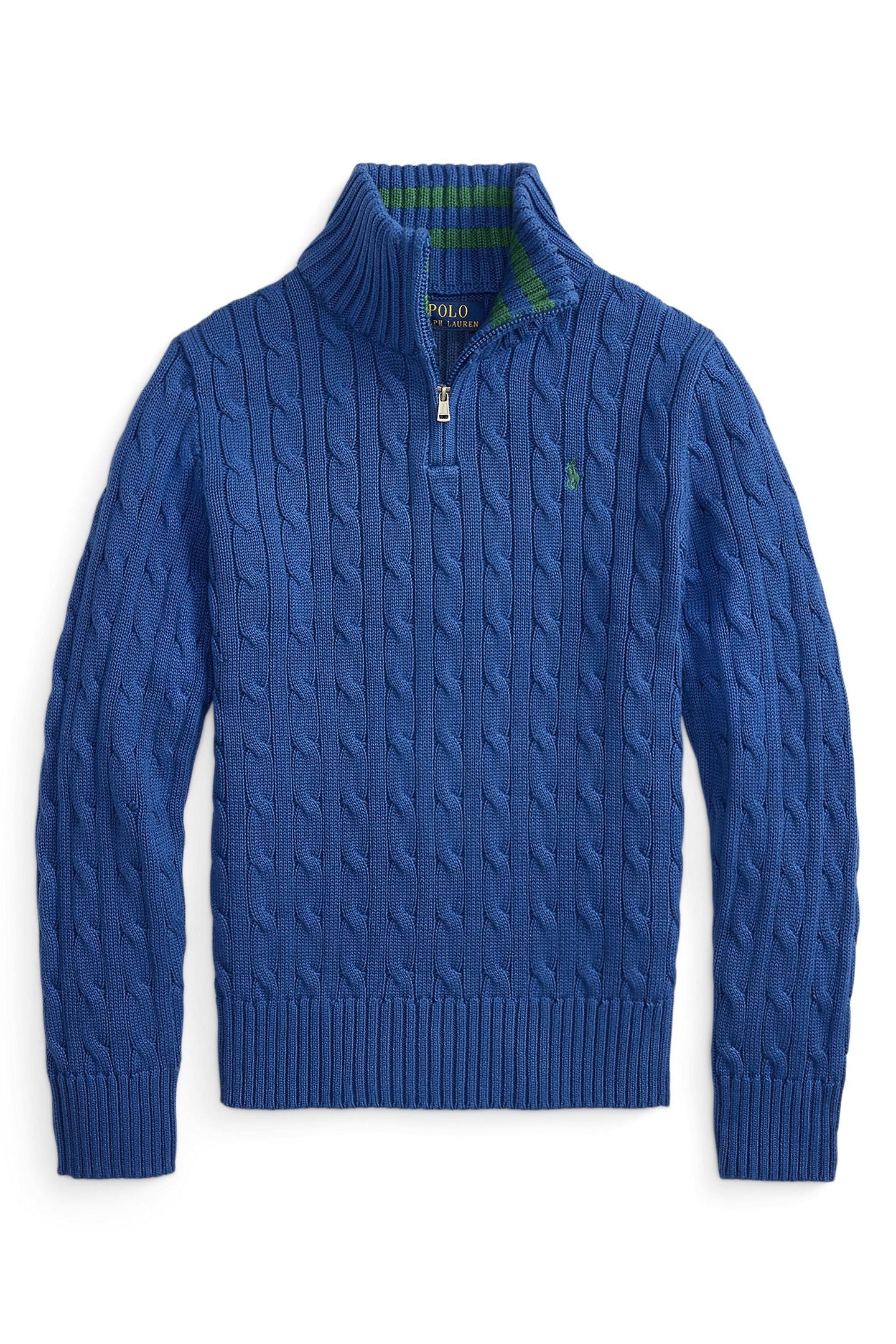 Boys Ralph Lauren Cable Knit Quarter Zip Sweater | NorthBoys