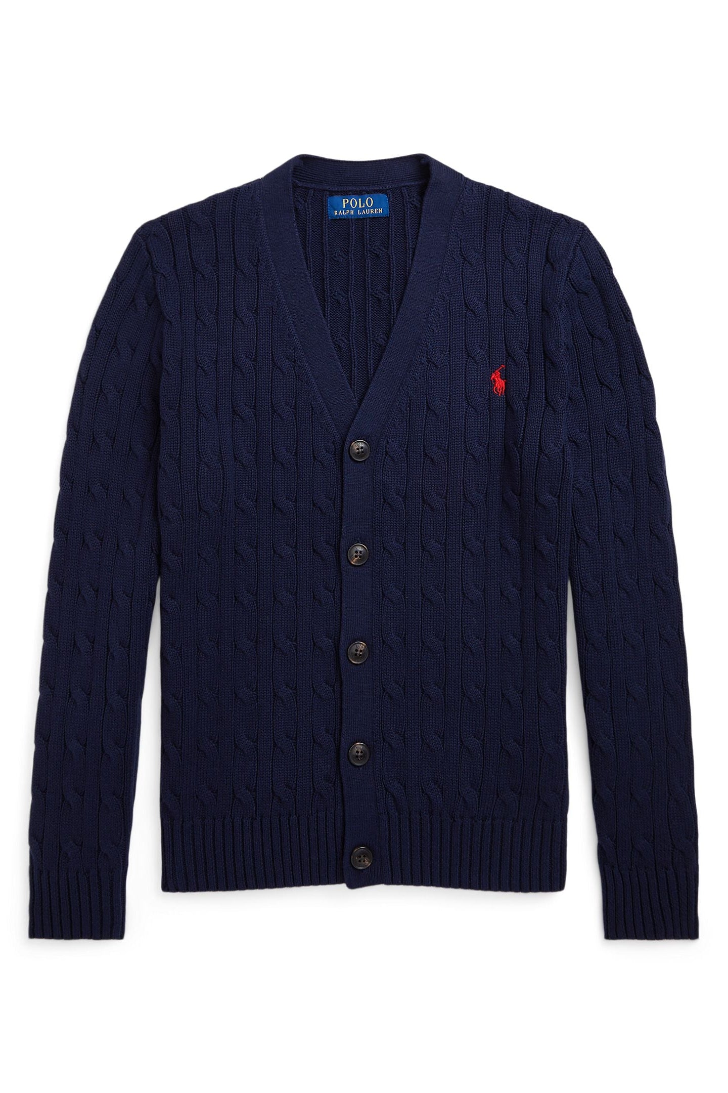 Polo Ralph Lauren Boys Cable Knit V-Neck Cardigan Sweater