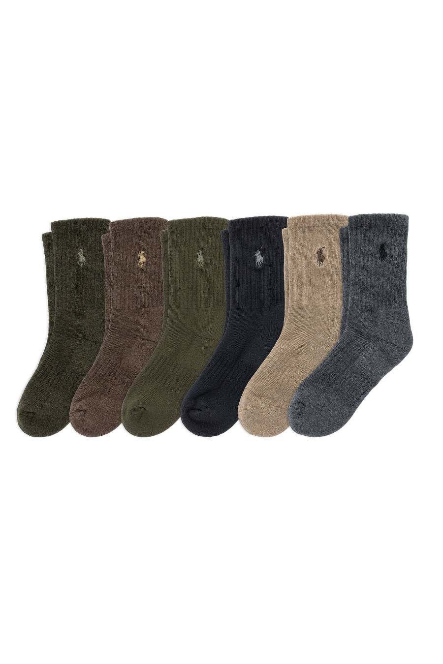 Polo Ralph Lauren Boys Cushioned Crew Length Socks Set
