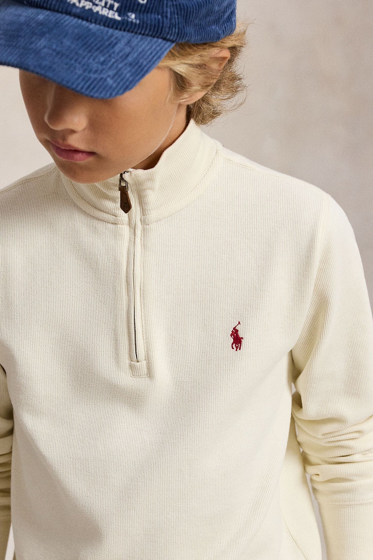 Polo Ralph Lauren Boys Estate-Rib Quarter-Zip Pullover