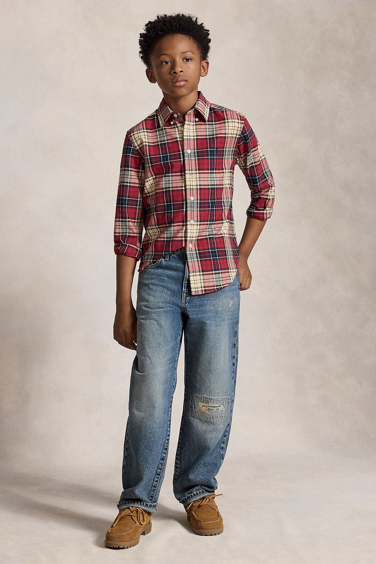 Polo Ralph Lauren Boys Plaid Cotton Oxford Shirt