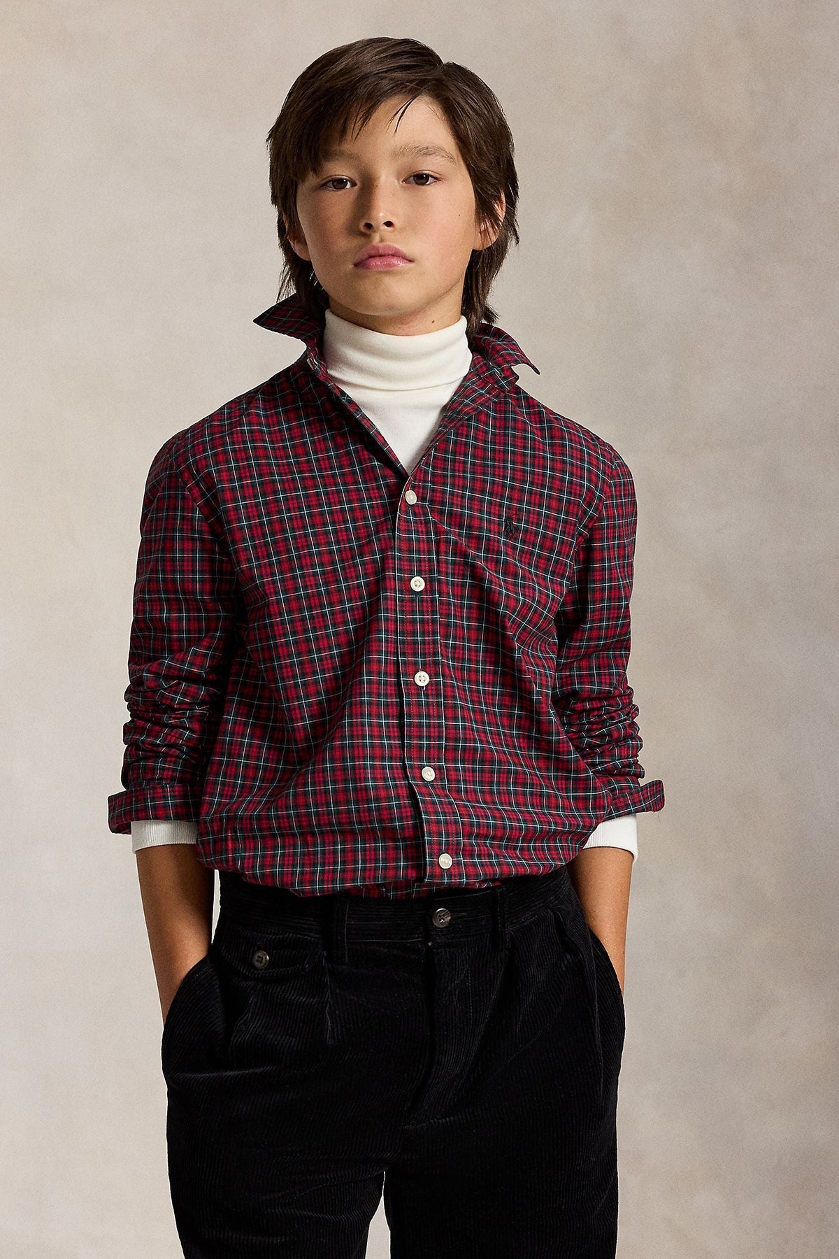 Polo Ralph Lauren Boys Plaid Cotton Poplin Shirt