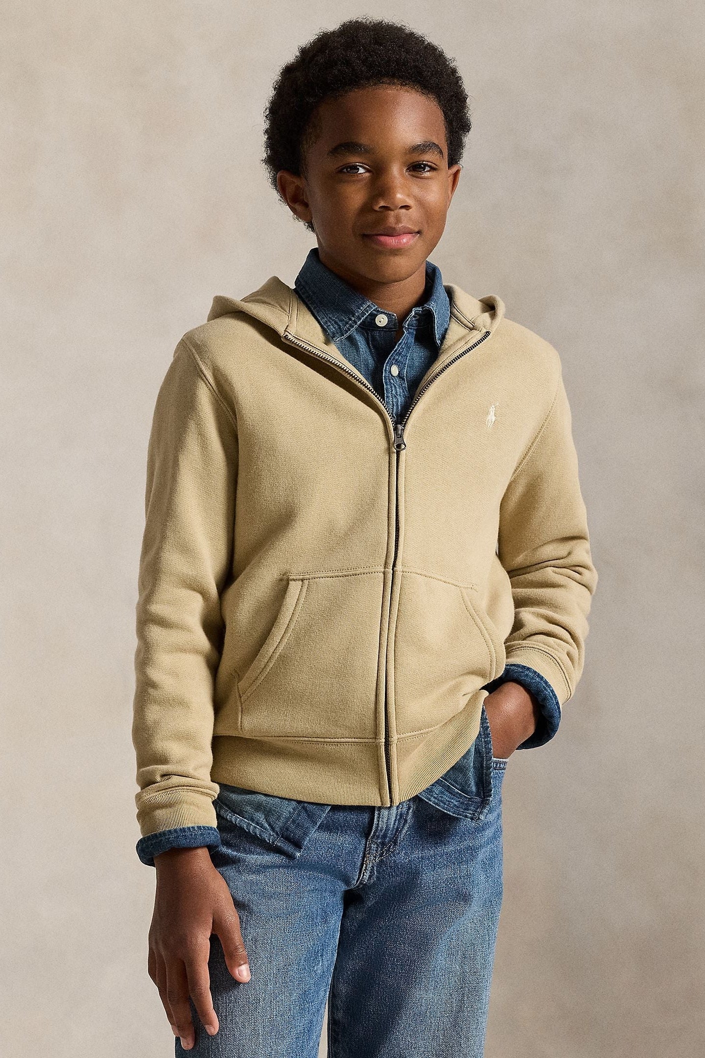 Polo Ralph Lauren Boys Seasonal Zip-Up Fleece Hoodie