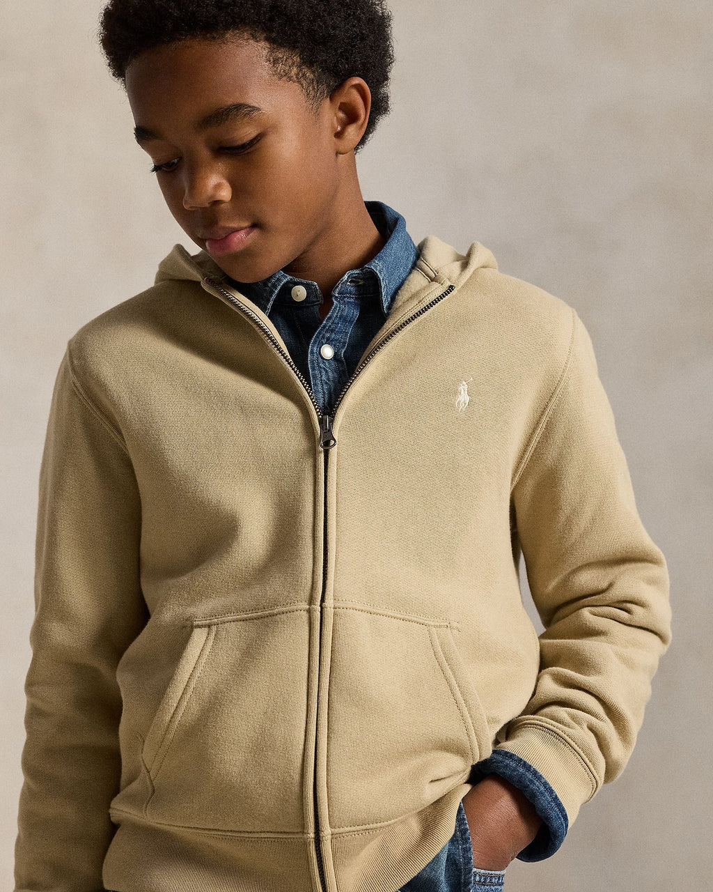 Polo Ralph Lauren Boys Seasonal Zip-Up Fleece Hoodie