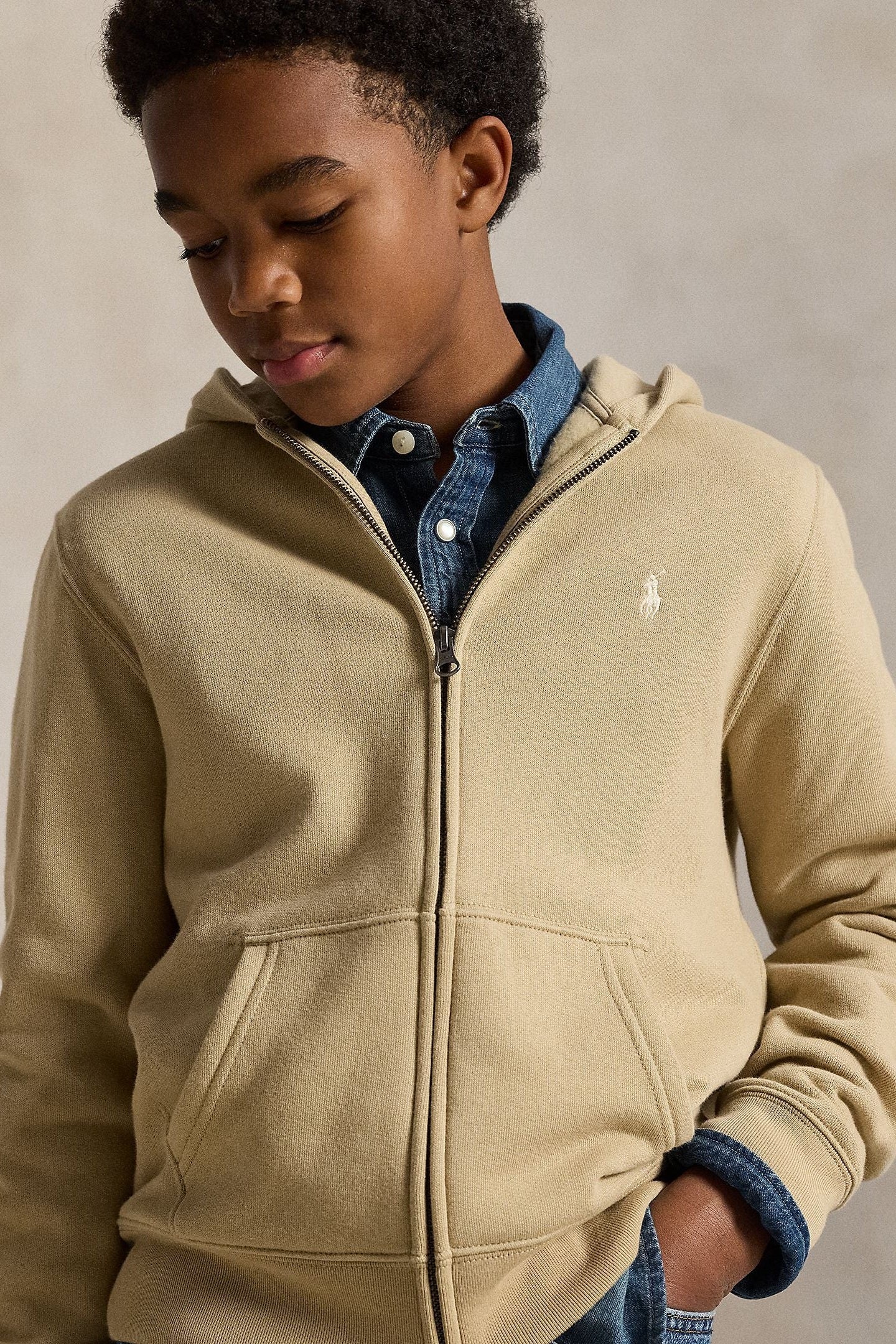 Polo Ralph Lauren Boys Seasonal Zip-Up Fleece Hoodie