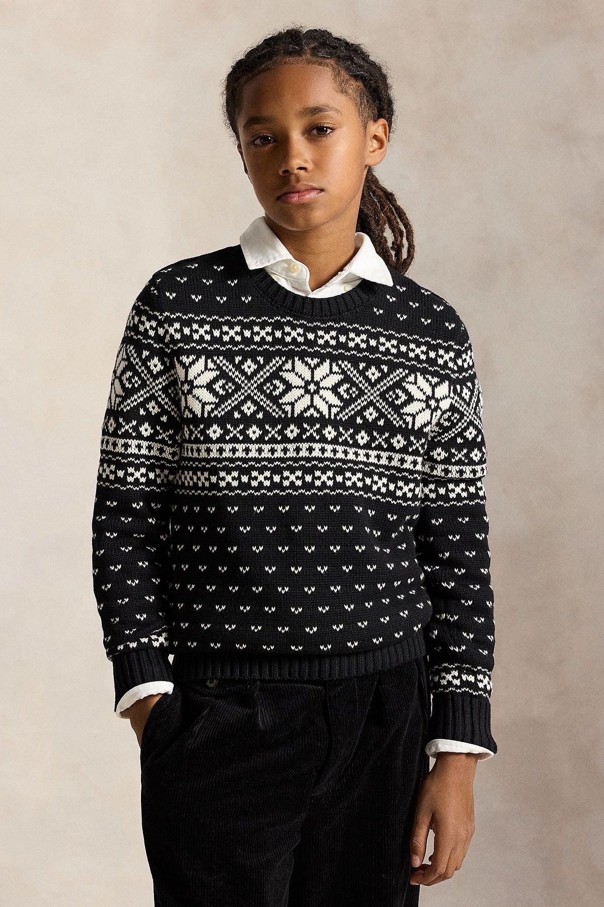 Polo Ralph Lauren Boys Snowflake Cotton Sweater