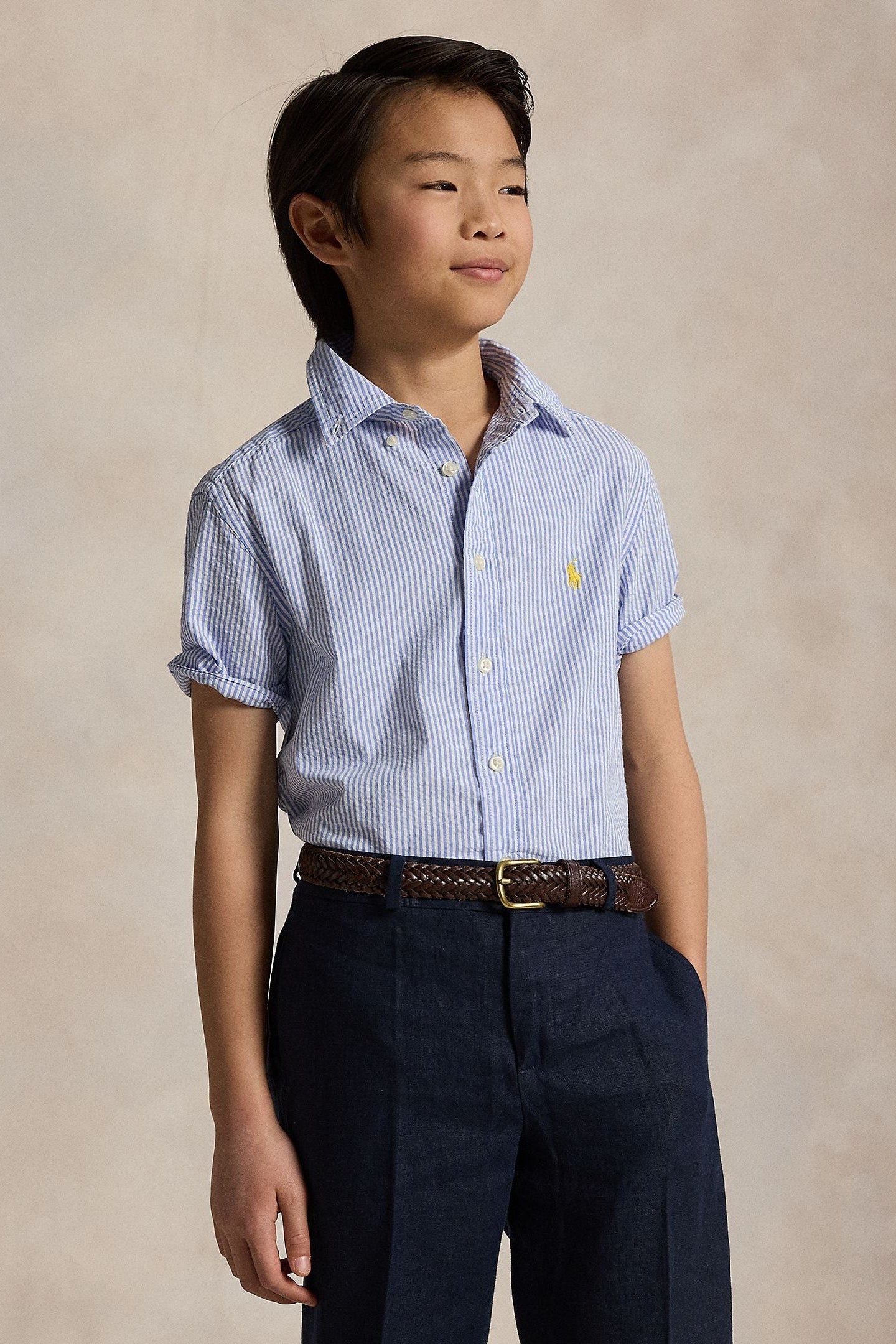 Polo Ralph Lauren Boys Striped Seersucker Shirt