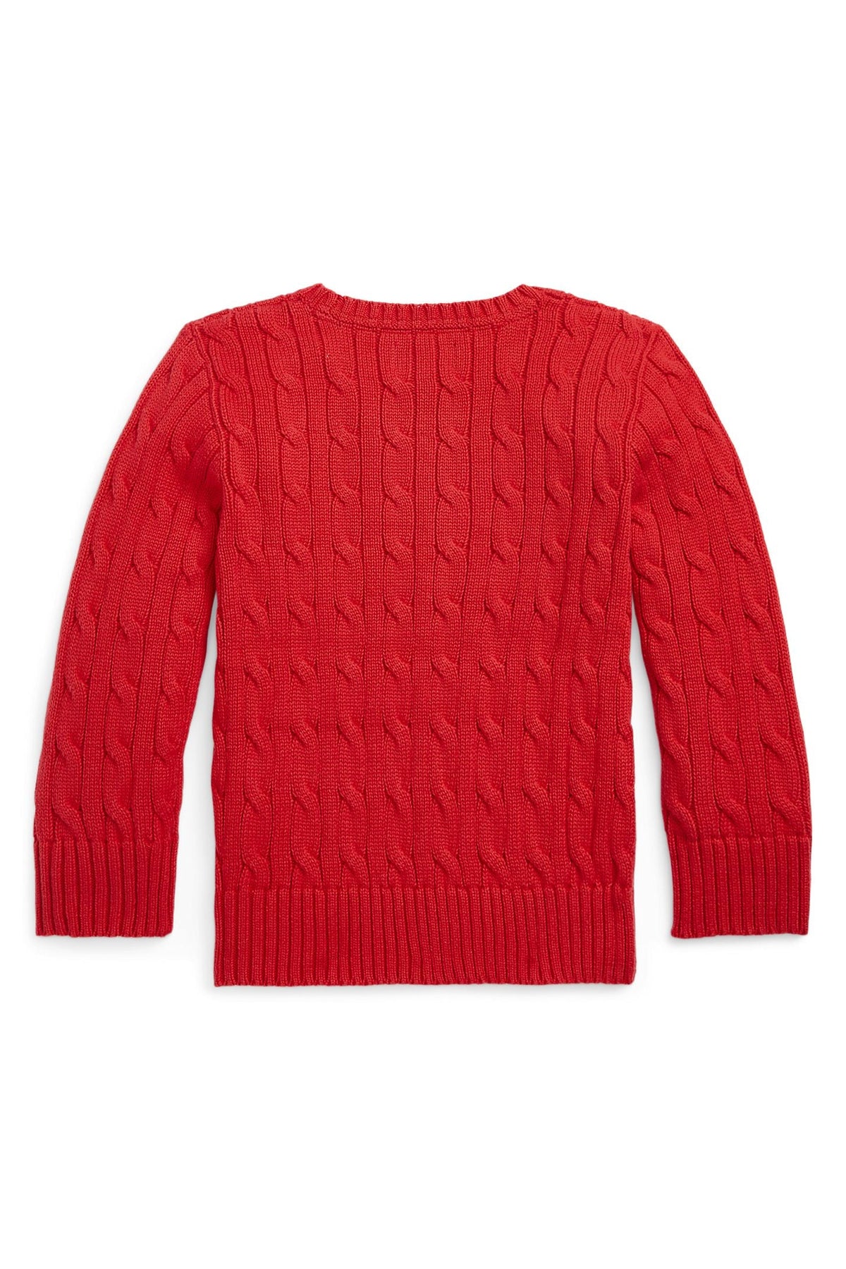Polo Ralph Lauren Little Boys Combed Cotton Cable Knit Sweater red