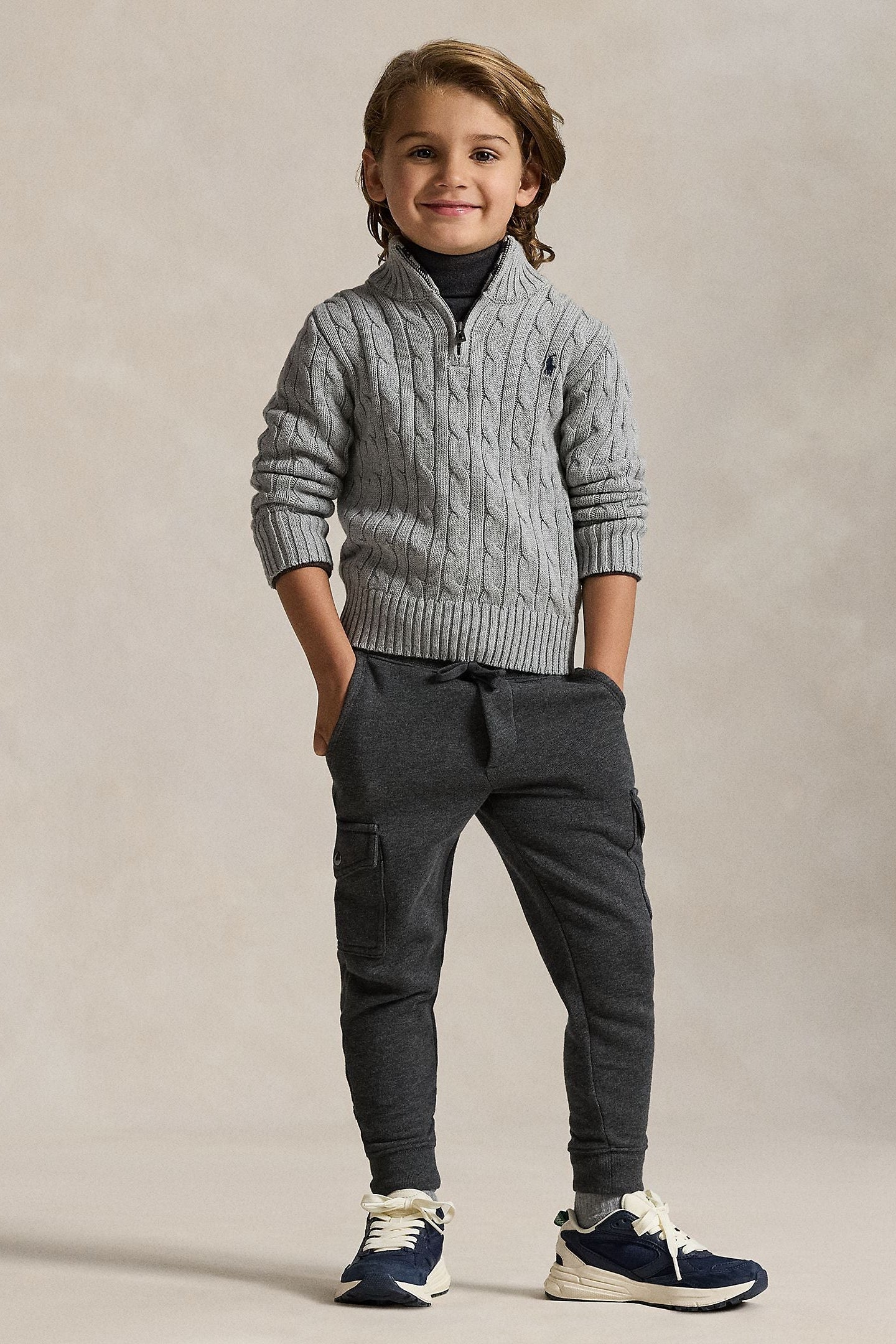 Polo Ralph Lauren Little Boys Pullover Sweater grey