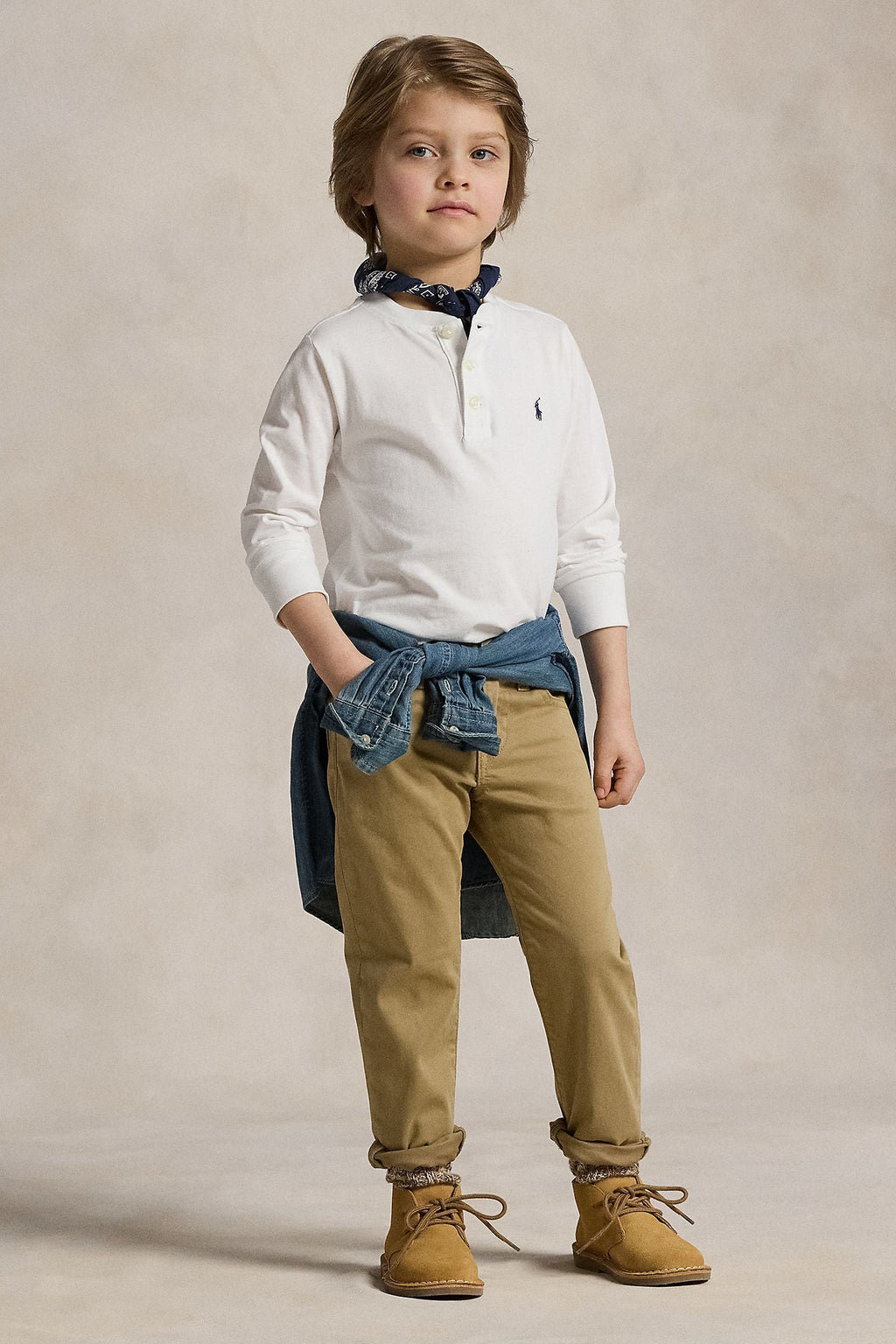 Polo Ralph Lauren Little Boys Slim Stretch Sateen Pant