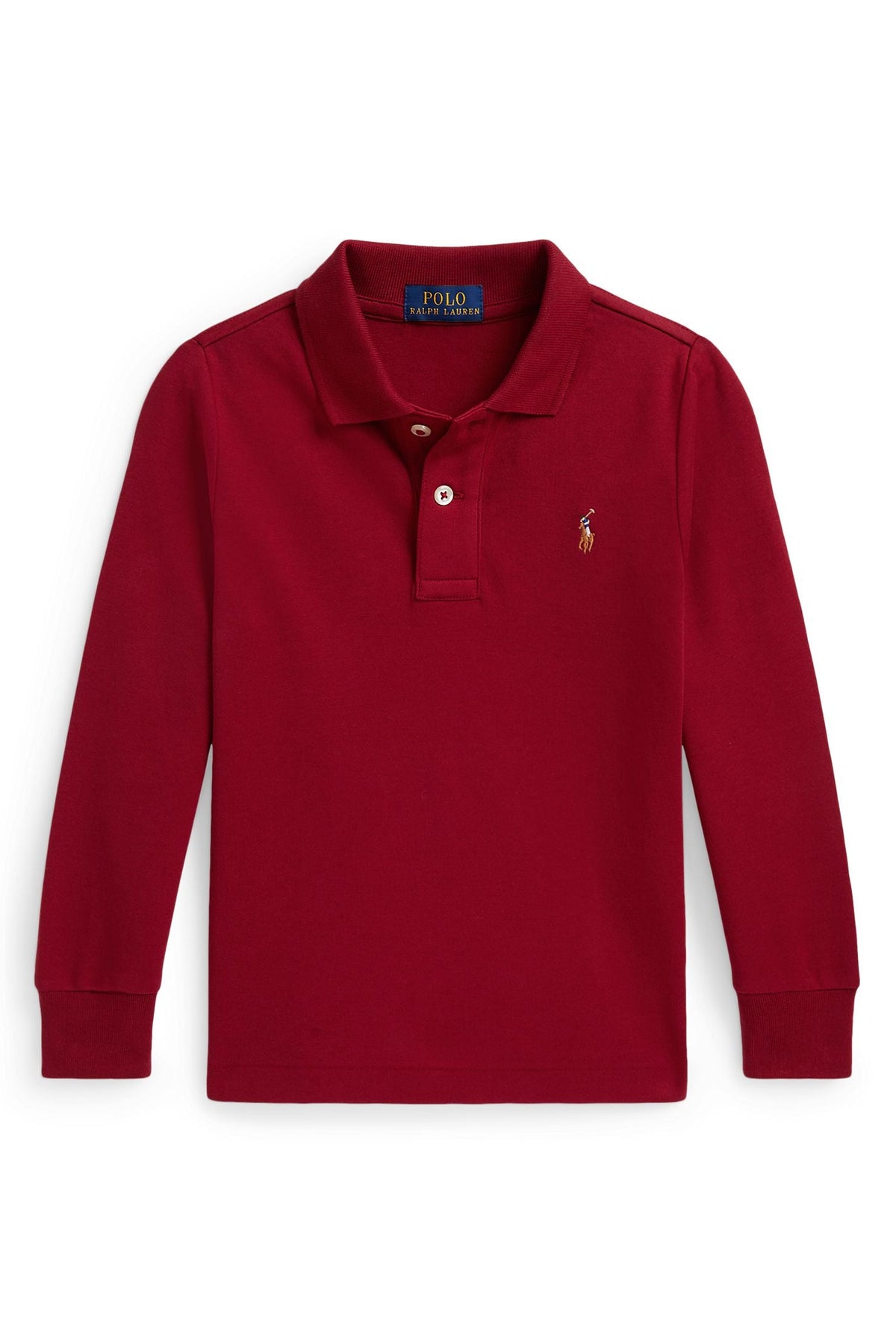 Polo Ralph Lauren Little Boys  Soft Cotton Long-Sleeve Polo Shirt red 